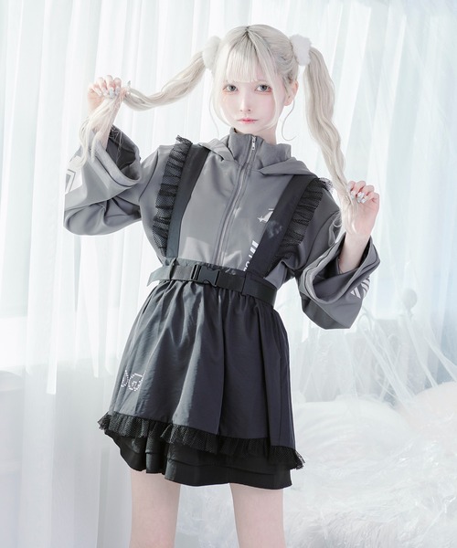 Pal elfy（パルエルフィー）の「フリルメッシュエプロン（ワンピース