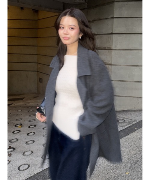 セール】DOUBLE BREASTED MID コート（ピーコート）｜MOUSSY（マウジー