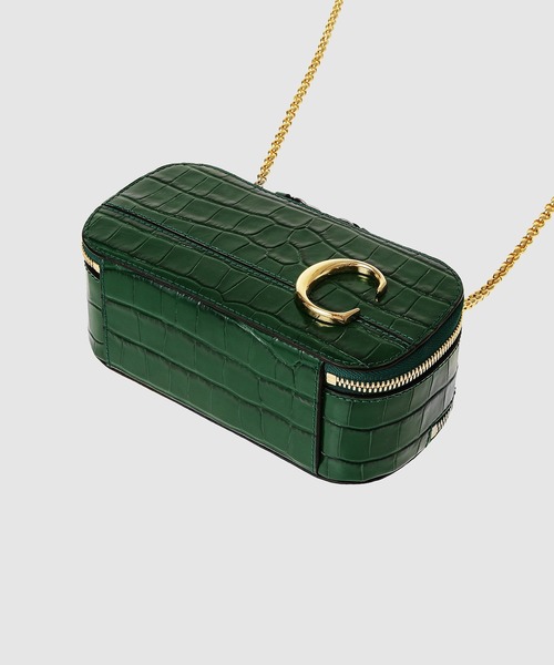 Chloe（クロエ）の「CHLO C/ クロコ型押しヴァニティミニバッグ VANITY