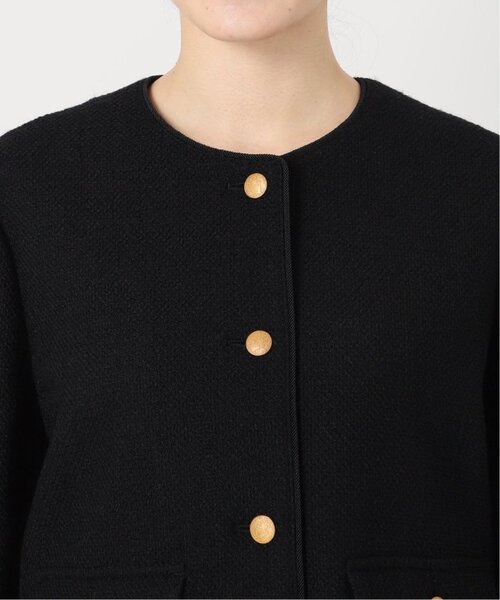 セール】ノーカラーツイードジャケット（ノーカラージャケット