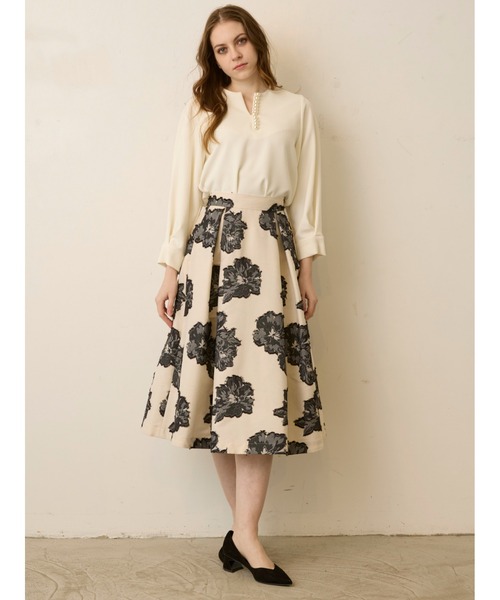 TONAL（トーナル）の「パールキーネックブラウス（シャツ/ブラウス