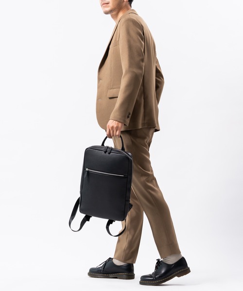 セール】薄マチ ダブルジッパー シュリンクレザー スマート コンパクト