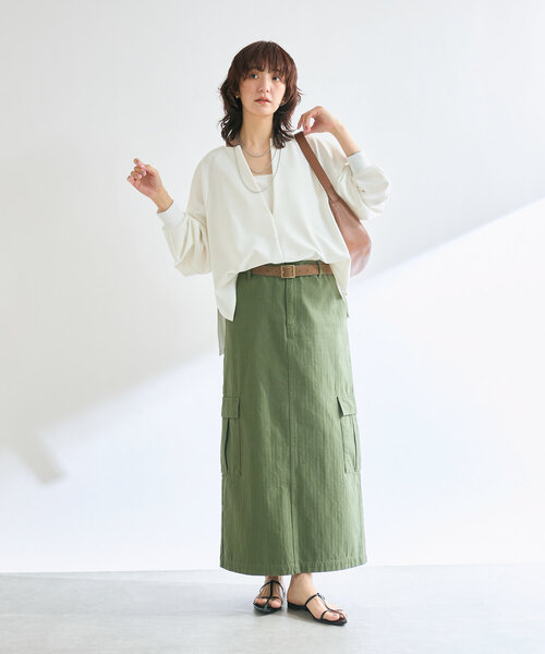 RIVE DROITE（リヴドロワ）の「【オンオフ着れる】キーネック