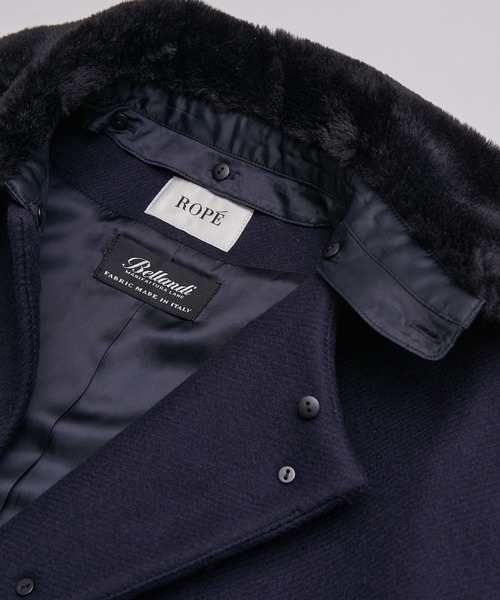 ROPE'（ロペ）の「【2way】ノーカラー/エコファー付け襟 メルトン A