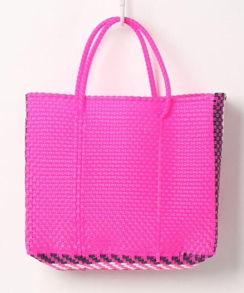 Letra（レトラ）の「メルカドバッグ サイドライン ピンク グリーン