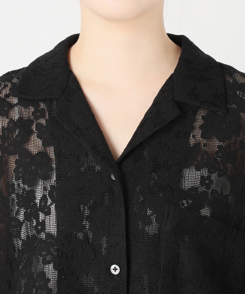 レースオープンカラーシャツ（シャツ/ブラウス）｜Spick & Span