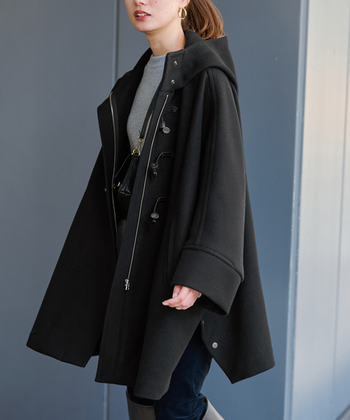 FRAMeWORK（フレームワーク）の「メルトンダッフルポンチョコート