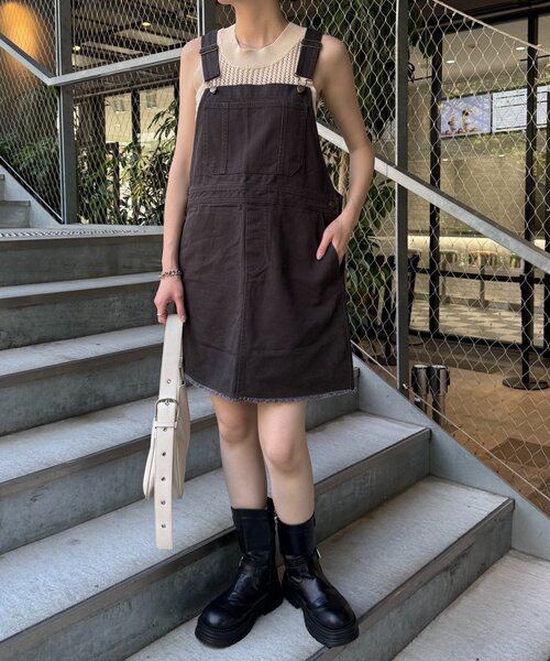 セール】【willow】ミニスカレイヤードサロペット（サロペット