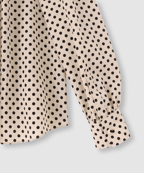 LOULOU WILLOUGHBY】デシンドットフリルボウタイブラウス（シャツ