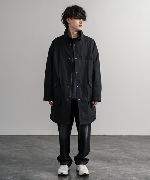 ロデオクラウンズ スタンドネックモッズコート ブラック RODEO CROWNS