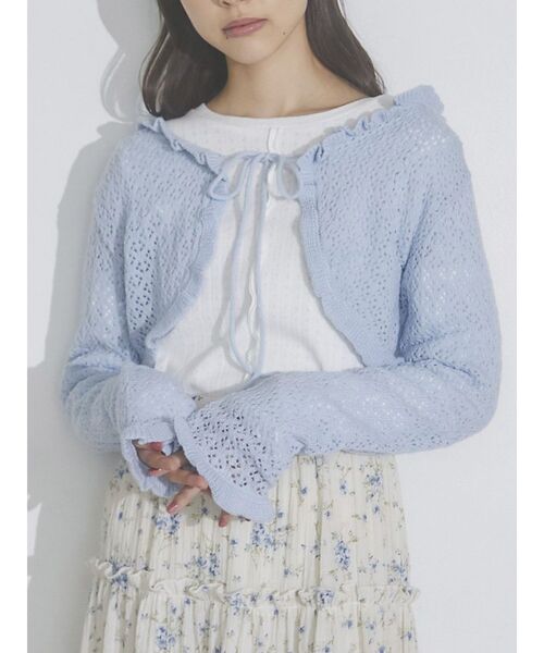 merry jenny（メリージェニー）の「透かし編みショートニット