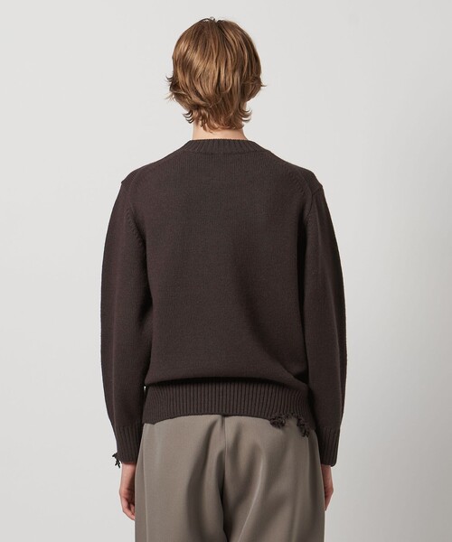 LOEFF＞5ゲージ ダメージ ニット プルオーバー UNISEX（ニット