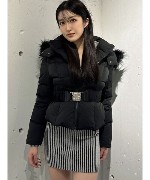 GYDA（ジェイダ）の「GYGYベルト付きショートダウンコート（ダウン