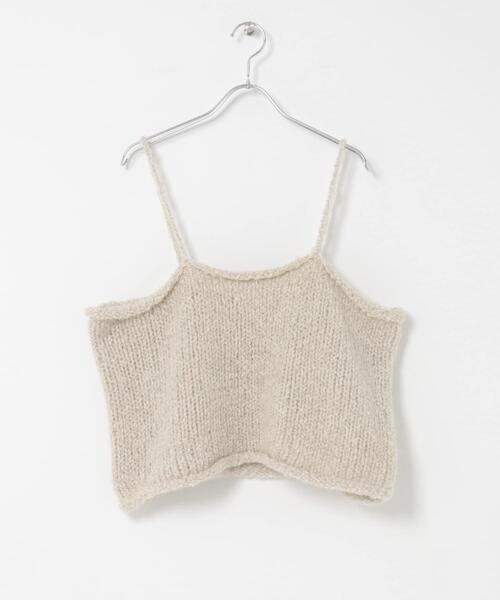 アルパカウールブークレニットキャミソール（ニット/セーター）｜か