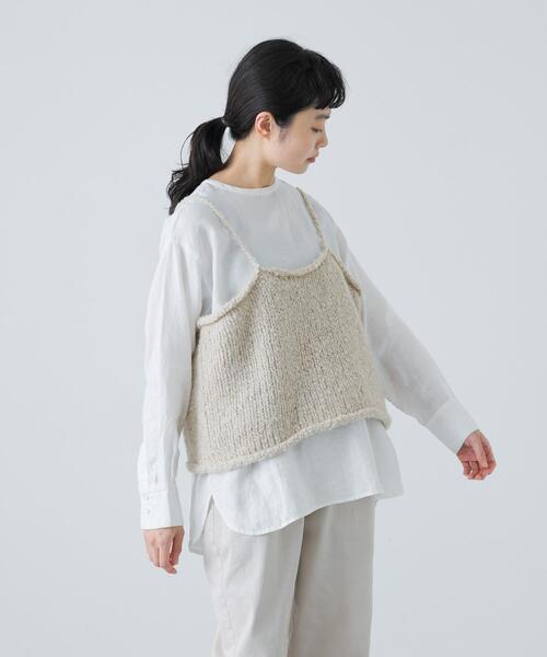 アルパカウールブークレニットキャミソール（ニット/セーター）｜か