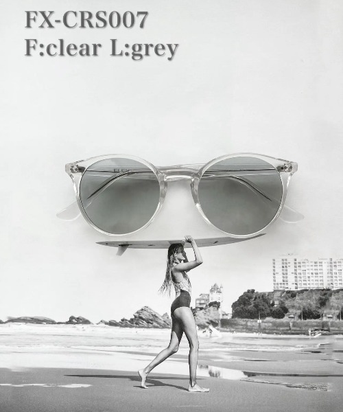 FLEX（フレックス）の「classic round clear frame sunglasses