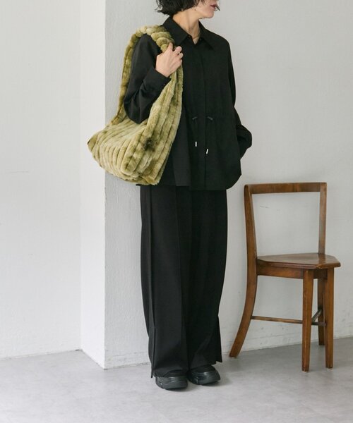 セール】《A4サイズ対応》もこもこファーバッグ（トートバッグ）｜ear