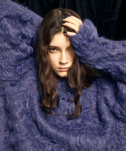 UNISEX》Prime-Over Shaggy Crew Neck Knit Pullover/プライムオーバー