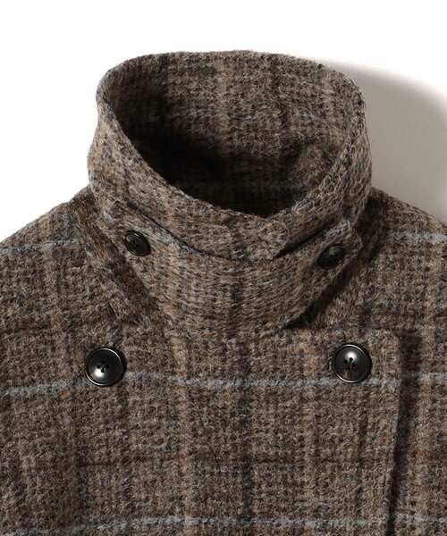 SHIPS（シップス）の「スライバー チェック ショート Pコート