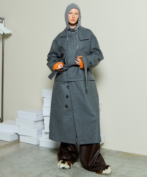 セール】2way Stand Collar Coat / 2WAYスタンドカラーコート（その他