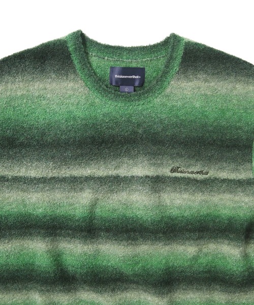 thisisneverthat® オリーブニットセーター thisisneverthat ファジー