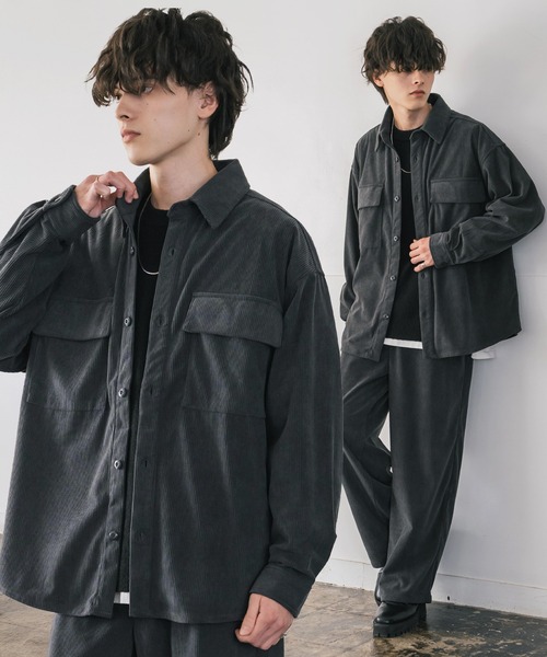 セール】【セットアップ】コーデュロイCPOシャツジャケット＆イージー