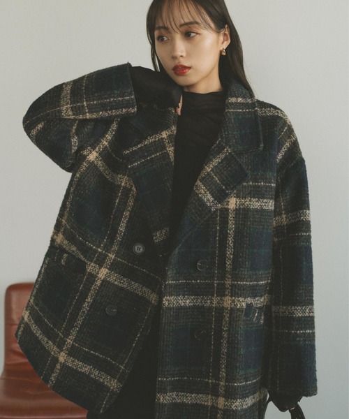 VANNIE U（ヴァニーユー）の「ツイードチェックジャケットコート