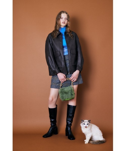 MOUSSY（マウジー）の「F/LEATHER BIG ジャケット（ライダース