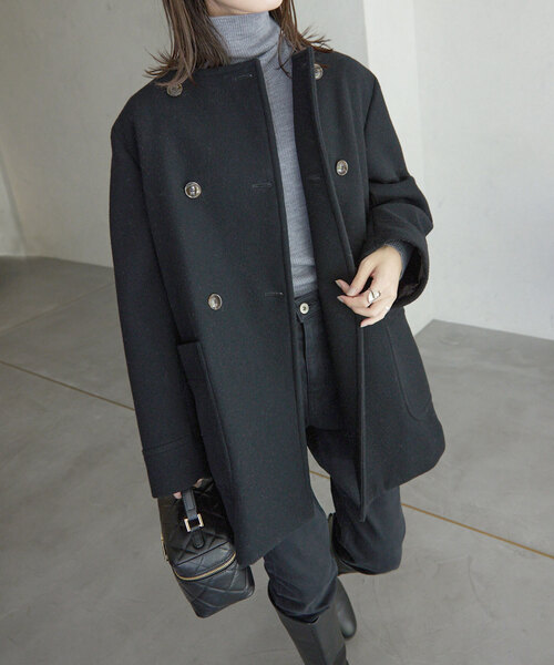 SLOBE IENA（スローブイエナ）の「スイビダブルクロスノーカラーダブル