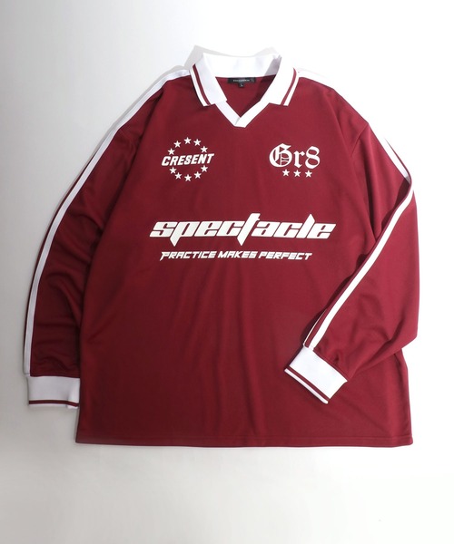 セール】サッカーユニフォームデザイン 長袖ロンT/フットボールTシャツ