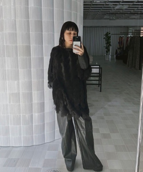 Ameri（アメリ）の「FULL FRINGE OVER TOP（Tシャツ/カットソー）」 - WEAR