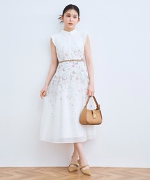 CELFORD（セルフォード）の「コードレースフレアスリーブワンピース