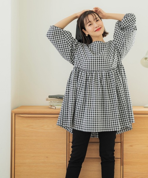coca（coca）（コカ）の「ギンガムチェックブラウス（シャツ/ブラウス