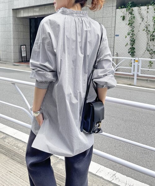 Spick & Span（スピックアンドスパン）の「コットンストライプフリル