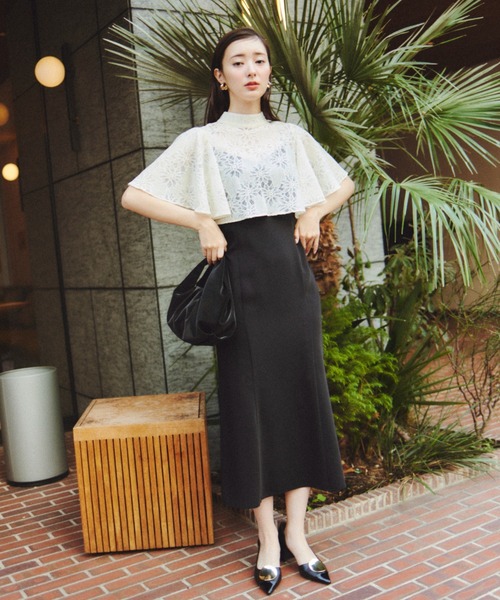 FRAY I.D（フレイアイディー）の「レースBL付キャミソールドレス