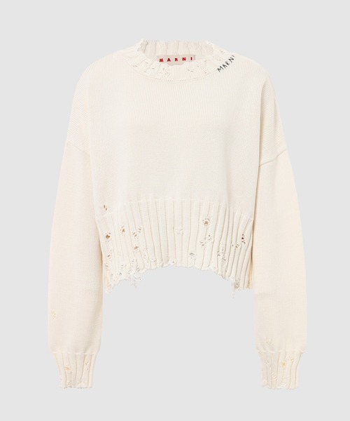 UNFINISHED KNIT / コットンクロップドニット（ニット/セーター