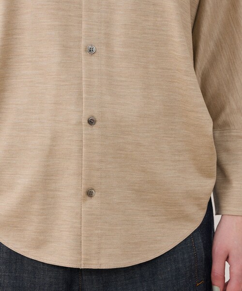 ウォッシャブルウールジャージー ドルマンスリーブシャツ（シャツ