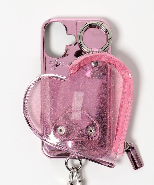 ajew＞PVC HEART PLANET POCKET iPhone16ケース（スマホケース/カバー