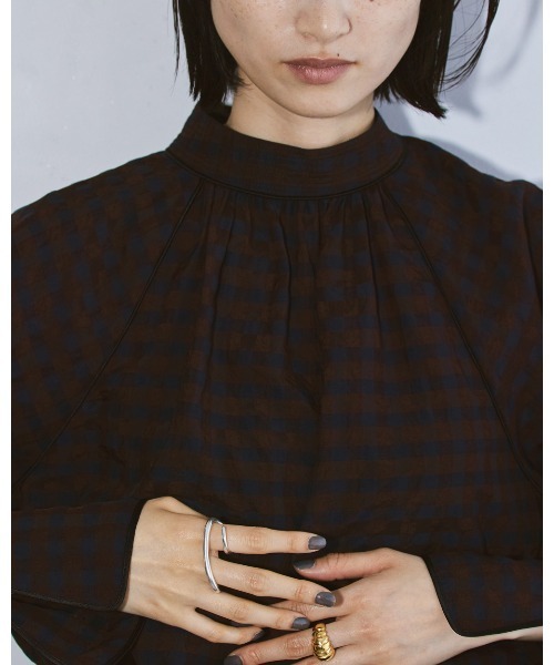 TODAYFUL（トゥデイフル）の「ギンガムチェックパフブラウス（シャツ