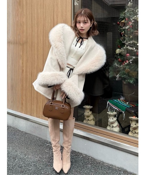 ウエストオープンリボンデザインニットミニワンピース（ワンピース