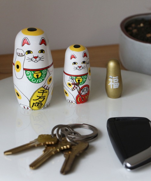 MIDORI KOMATSU LUCKY CAT ミドリコマツ ラッキーキャット 招き猫