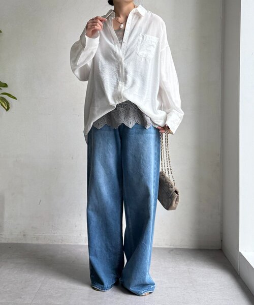 DouDou（ドゥドゥ）の「【新色追加】スカラレースキャミ（シャツ