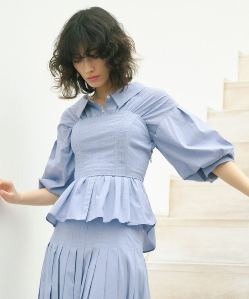 SNIDEL（スナイデル）の「コルセットドッキングブラウス（シャツ