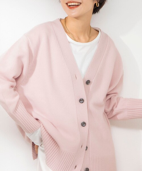 NOLLEY'S（ノーリーズ）の「◇【WEB限定】カシミヤブレンド長めVネック