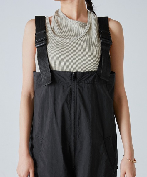 forksy.】ナイロンベルト付きサイドポケットオーバーオール forksy