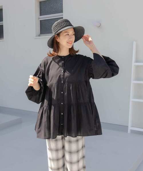 セール】コットンボイルティアードチュニック（チュニック）｜URBAN