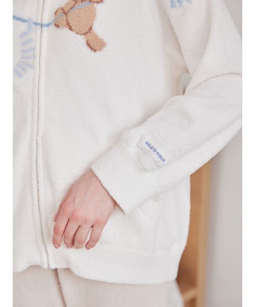 エアリーモコウォッシングアニマルジャガードパーカ（ルームウェア