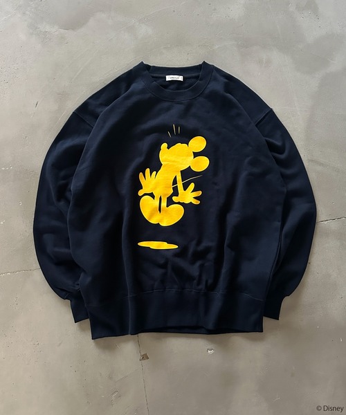 セール】【 Disney / Mickey Mouse 】SILHOUETTE MOTIF SWEAT