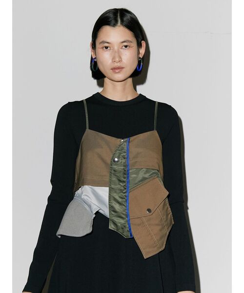 UN3D.（アンスリード）の「MA-1ドッキングビスチェ（キャミソール