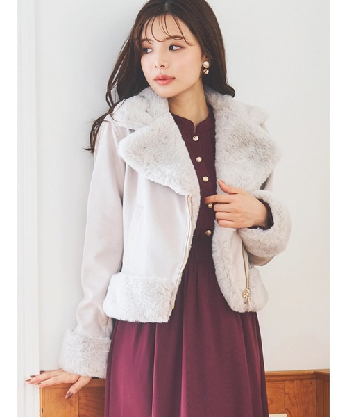 スエードファーライダースジャケット（ライダースジャケット）｜LUDIC